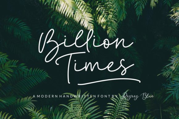 Billion Times: A Stylish Script Font for Small Business Branding