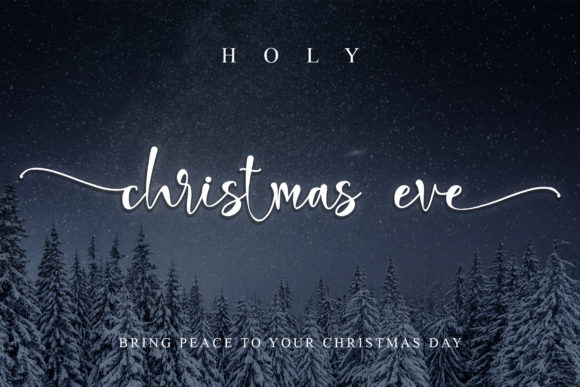 Holy Christmas Eve: A Chic Modern Calligraphy Font for Joyful Branding