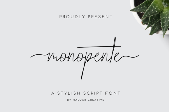 Monopente: A Refined Script Font for Small Business Branding
