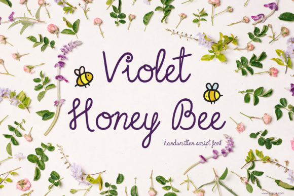 Violet Honey Bee: A Handwritten Script Font That Feels Like a Warm Welcome